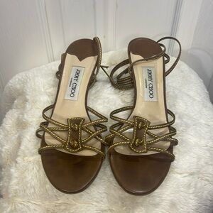 EUC Jimmy Choo Gadiator kitten heels - Sz 37.5/ 8US